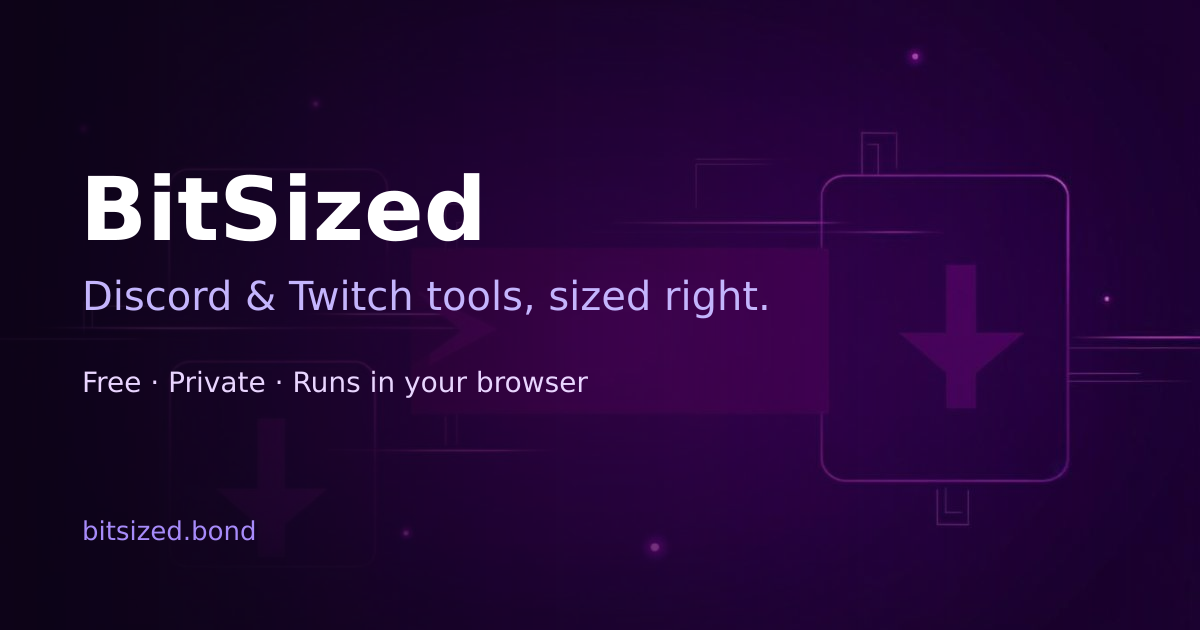 Discord Video Compressor & Twitch Bits Calculator